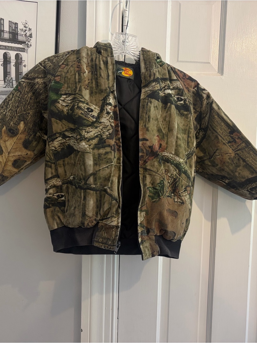 Bass Pro Shops Kids Realtree Camo Hooded Puffer Jacket - Green/Brown